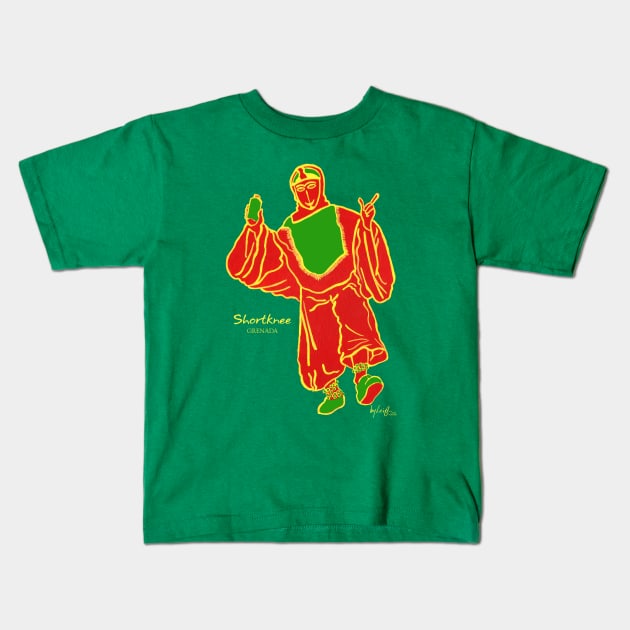 Grenada Shortknee Kids T-Shirt by @byleighart